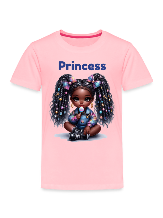 African American Toddler Girls Princess Short Sleeve T-Shirt