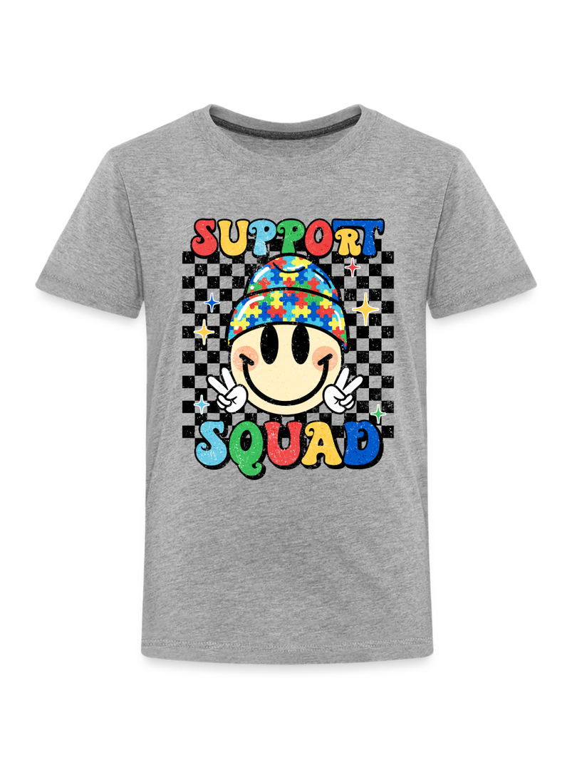 Toddler Boys Support Autism Squad Short Sleeve Premium T-Shirt