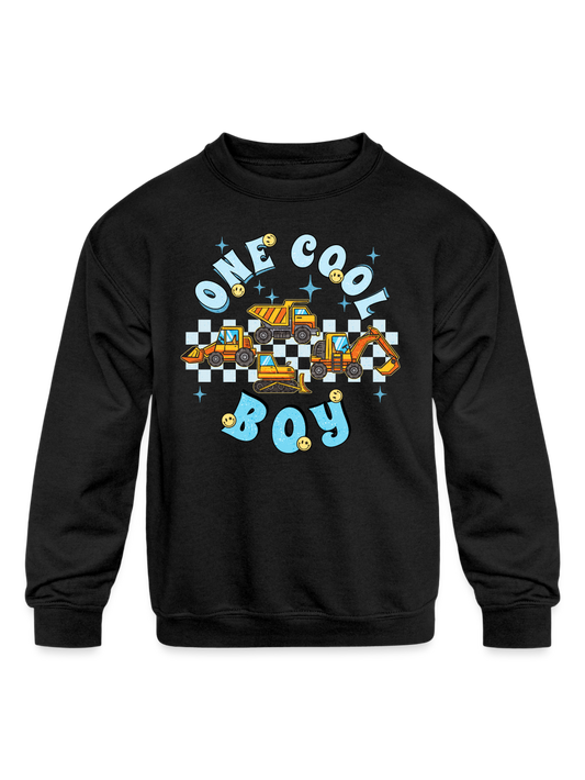 Boys One Cool Boy Long Sleeve Crewneck Sweatshirt NicholesGifts