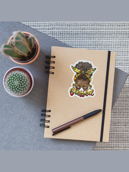 African American Blessed Sticker Spreadconnect