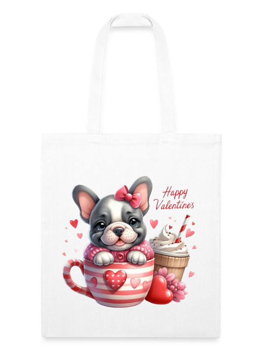 Women Happy Valentine's Day Pug Dog in Heart Mug Tote Bag Gift For Her nicholesgifts