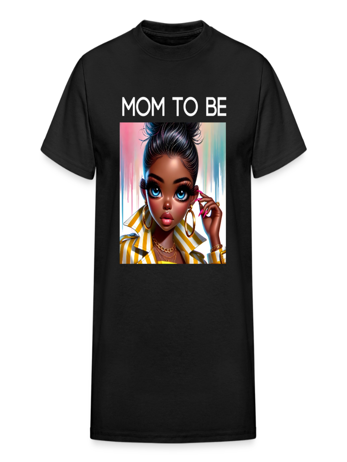 African American Women Mom To Be Mother's Day Short Sleeve Tee Shirt