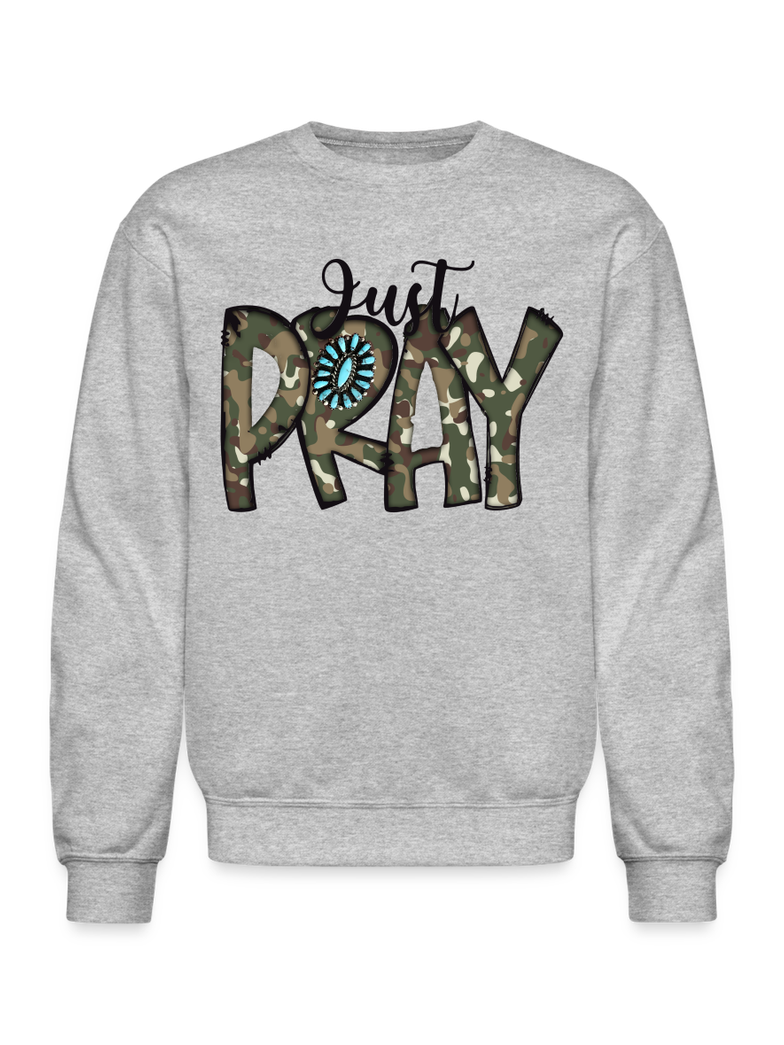 Women Just Pray Crewneck Religious Sweatshirt NicholesGifts