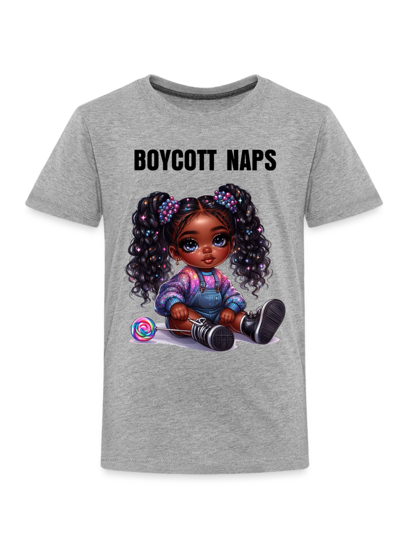 African American Toddler Girls Boycott Naps Short Sleeve T-Shirt NicholesGifts