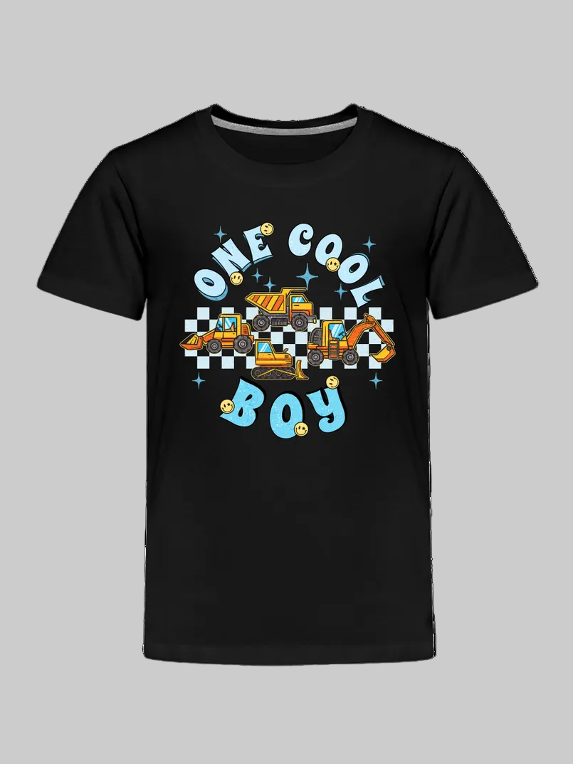 Toddler Boys One Cool Boy Short Sleeve Crewneck T-Shirt nicholesgifts
