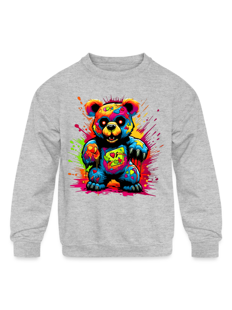 Toddler Boys Big Colorful Teddy Bear Crewneck Long Sleeve Sweatshirt NicholesGifts