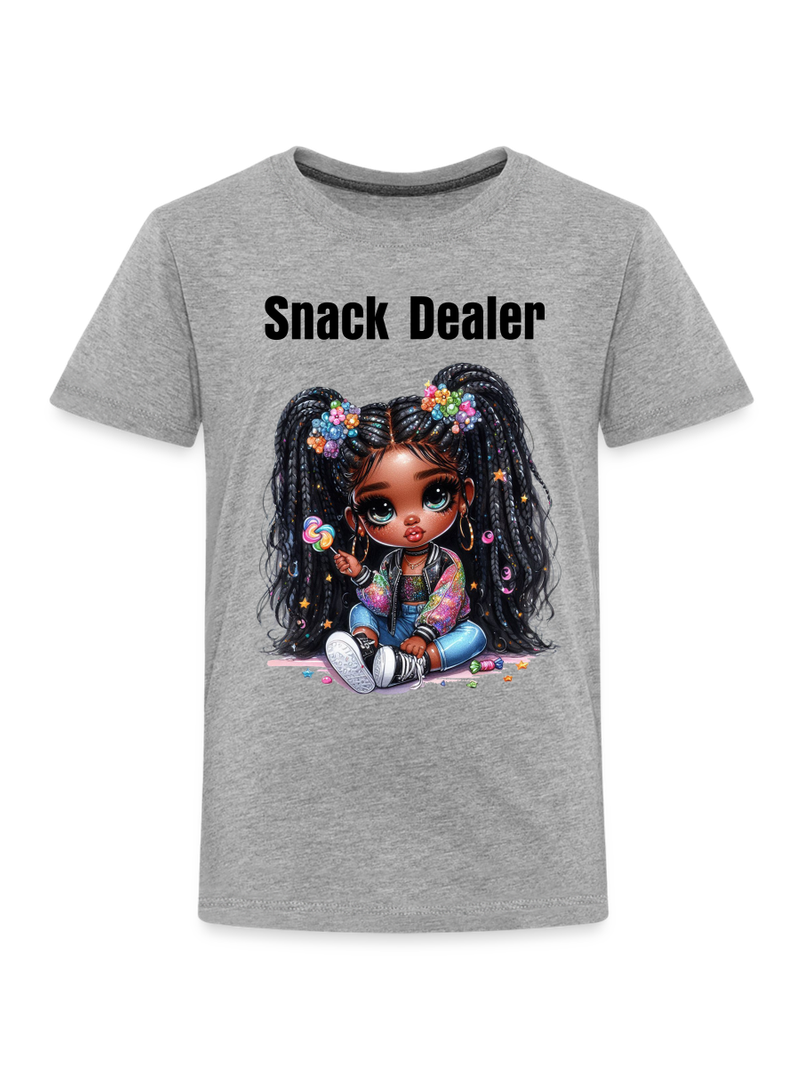 African American Toddler Girls Snack Dealer Short Sleeve T-Shirt NicholesGifts
