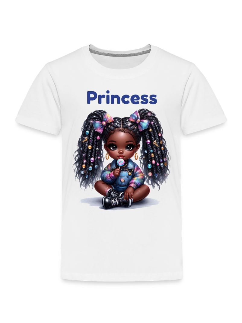 African American Toddler Girls Princess Short Sleeve T-Shirt