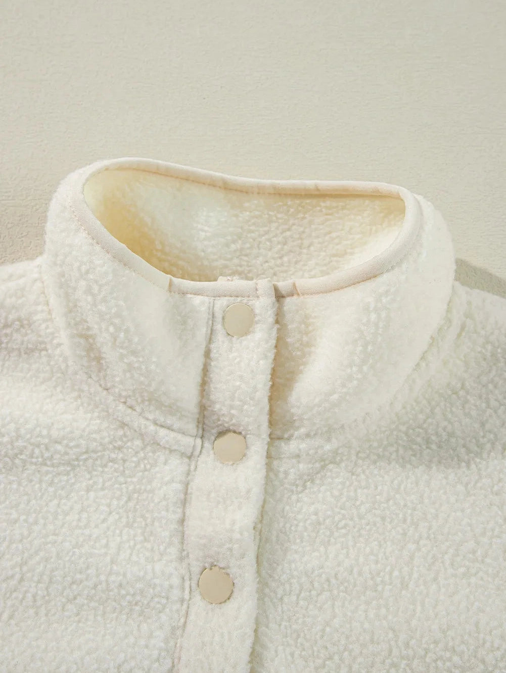 Sherpa Half Snap Long Sleeve Jacket