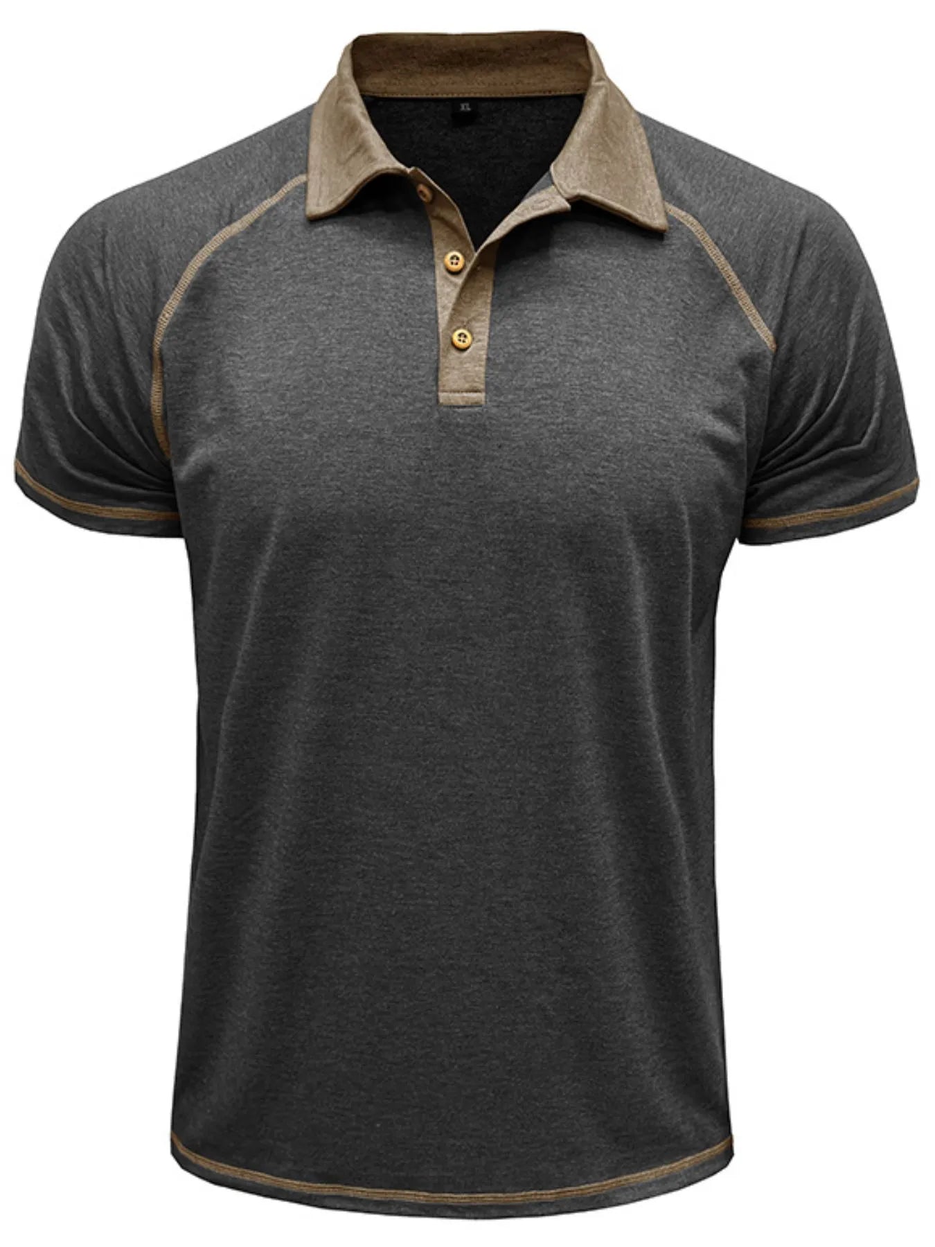 Men's Full Size Contrast Collar Short Sleeve Polo Shirt Plus Size