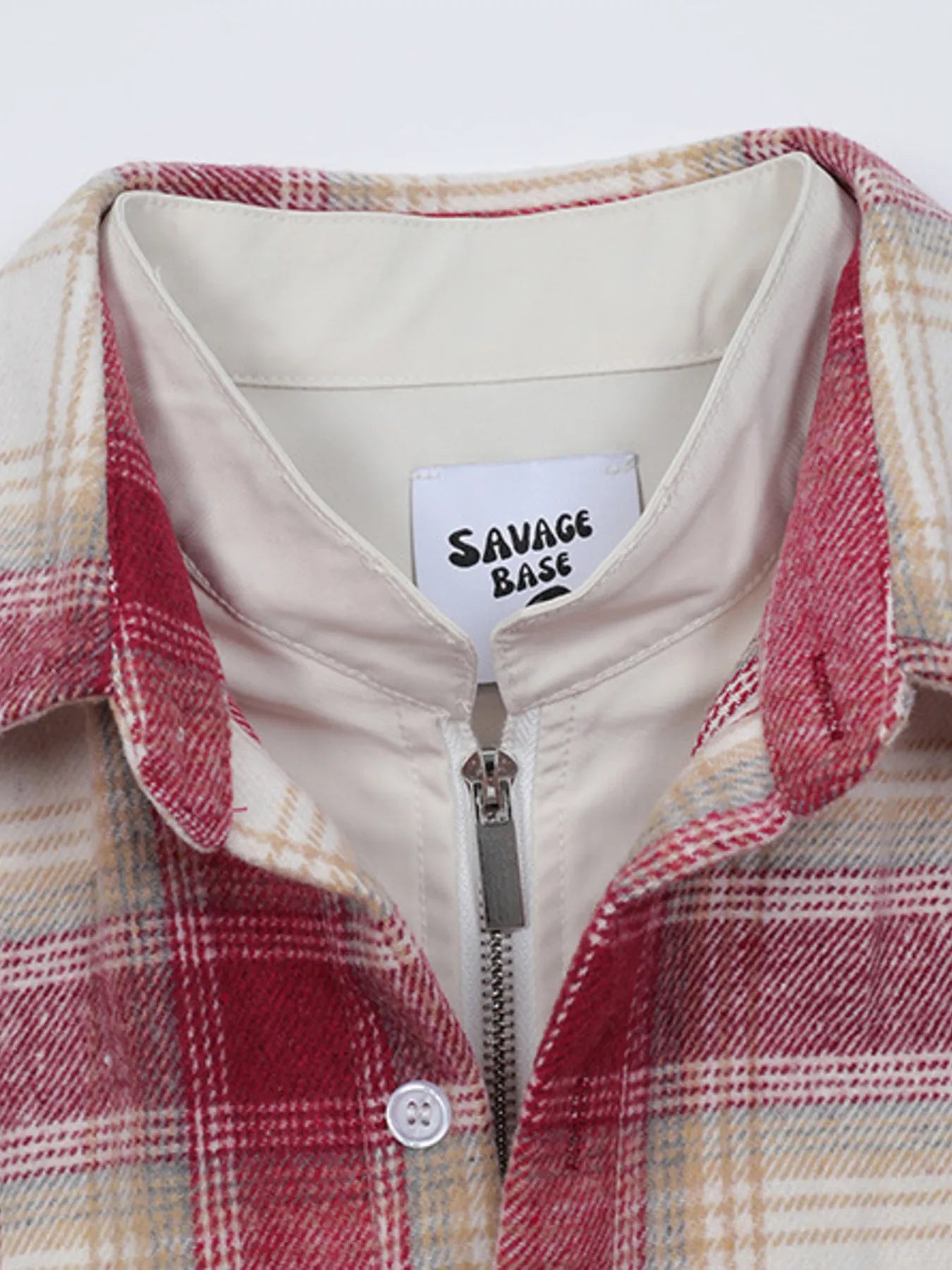 Men's Plaid Button Up Long Sleeve Jacket Trendsi