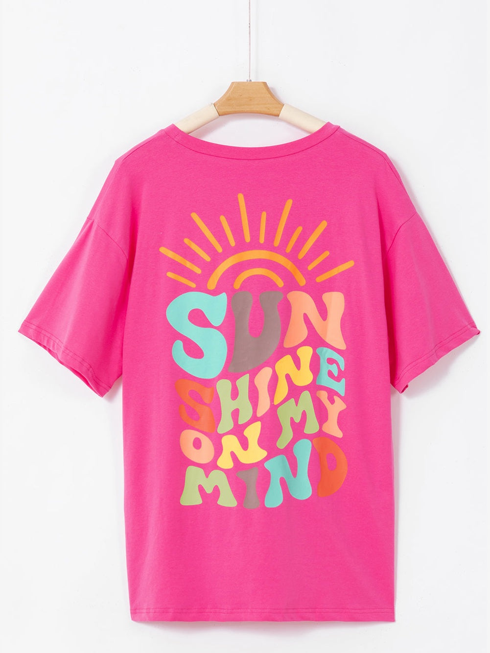 SUN SHINE ON MY MIND Round Neck T-Shirt