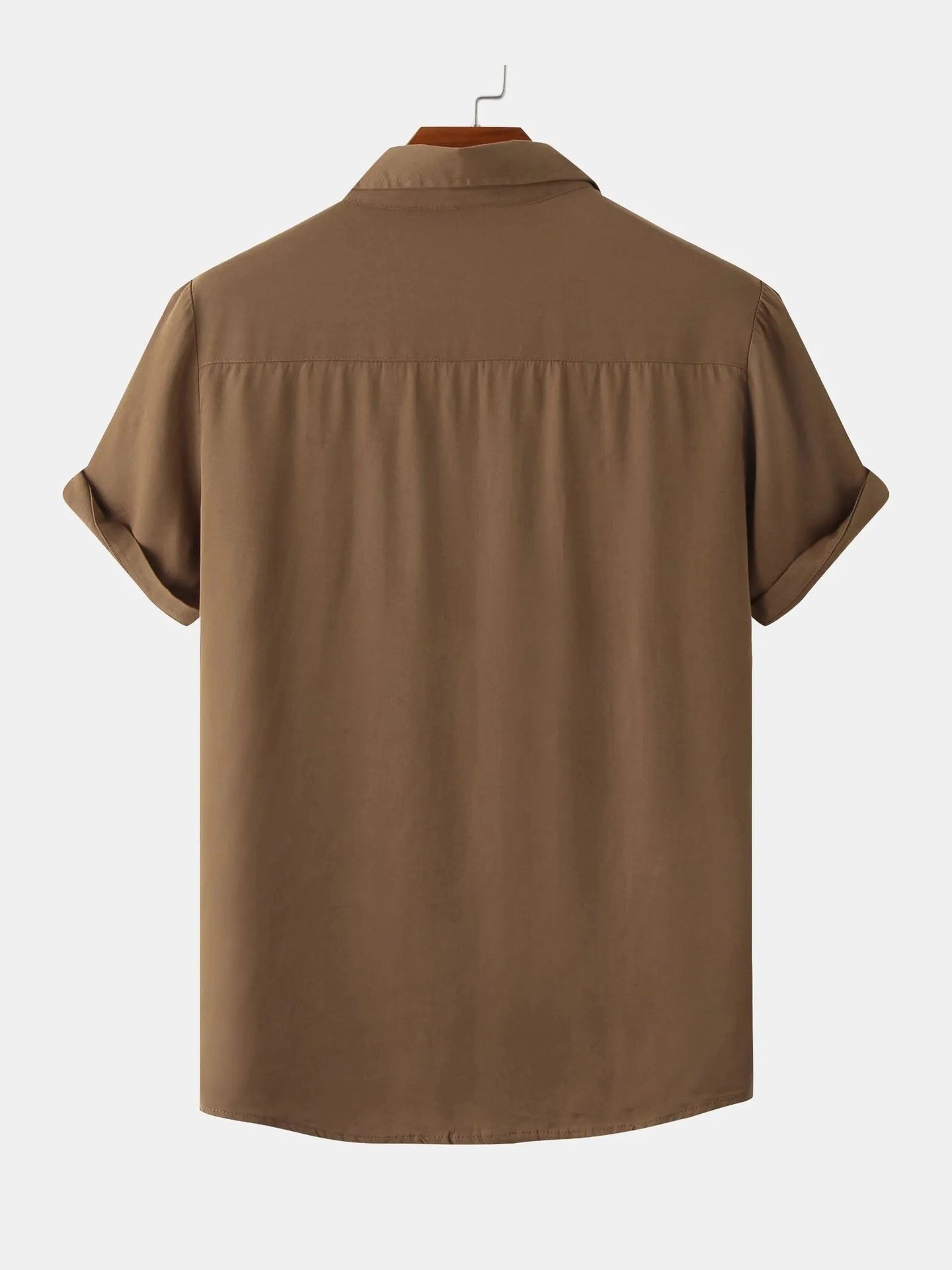 Men's Plus Size Casual Short Sleeve Button Down Shirt Trendsi