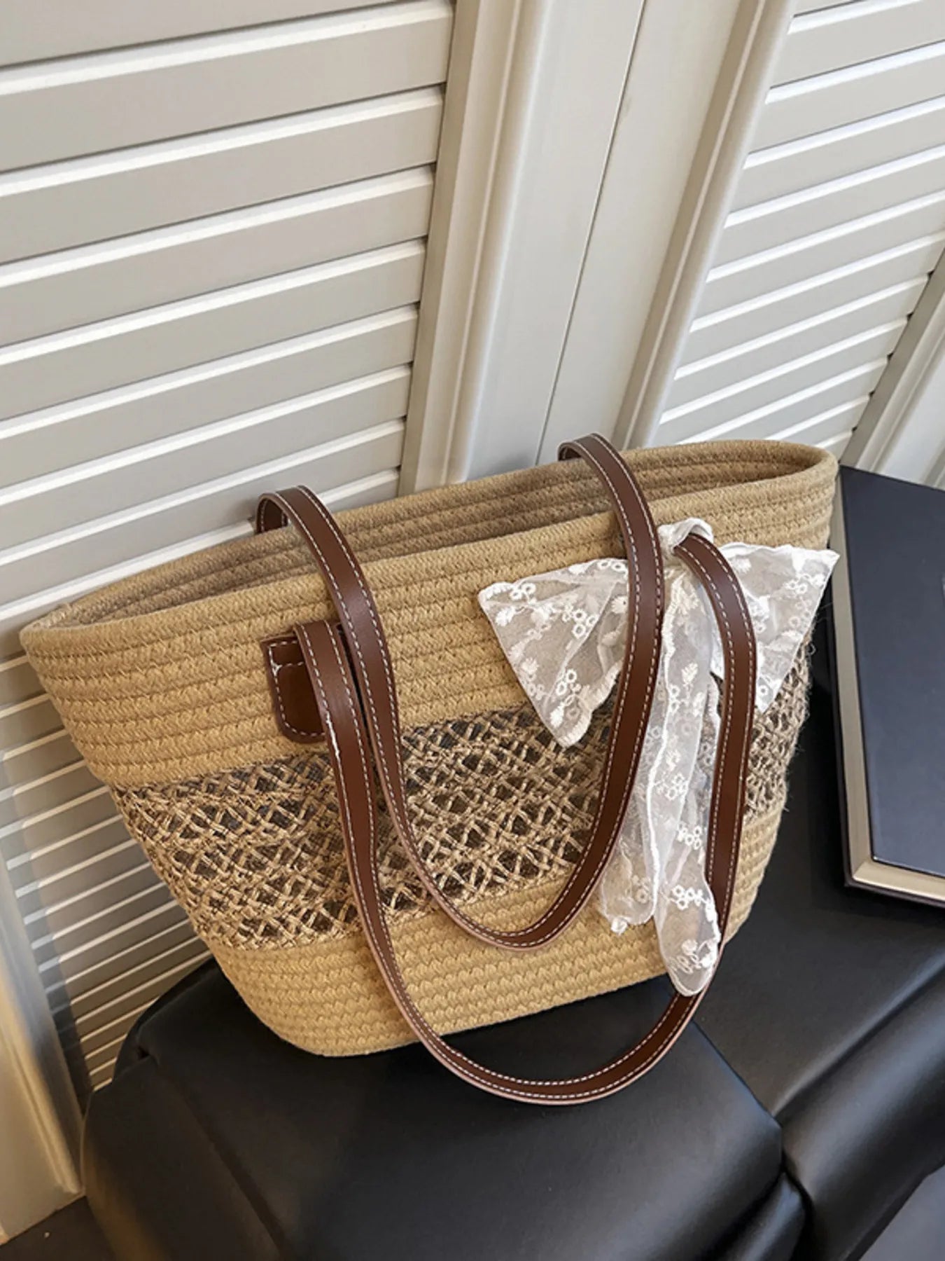 Woven Straw Shoulder Bag Trendsi