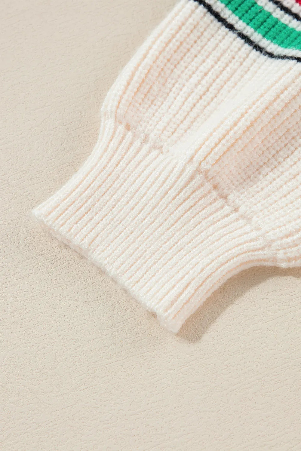 Letter Round Neck Long Sleeve Sweater NicholesGifts