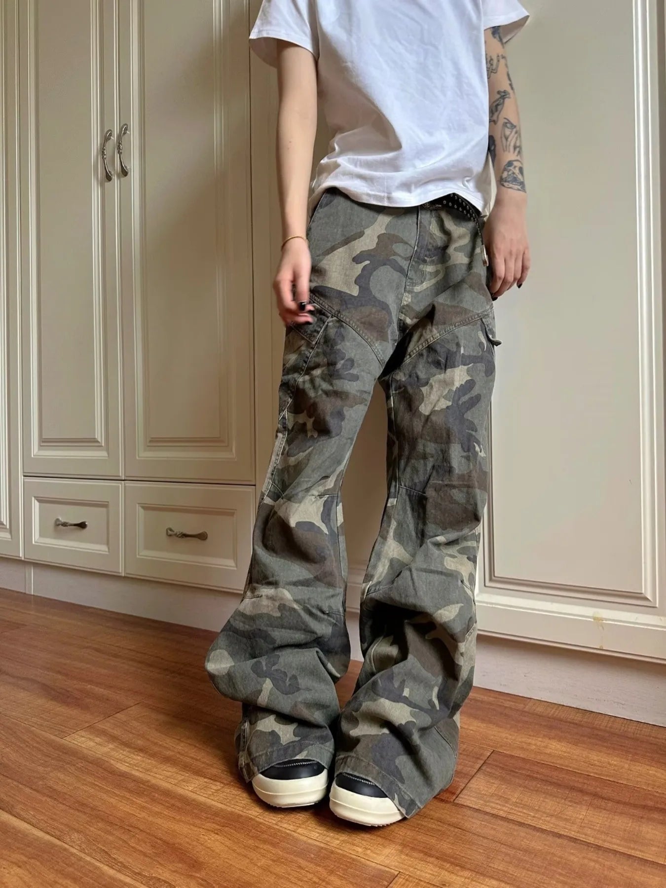 Men's Full Size Camouflage Cargo Jeans Plus Size