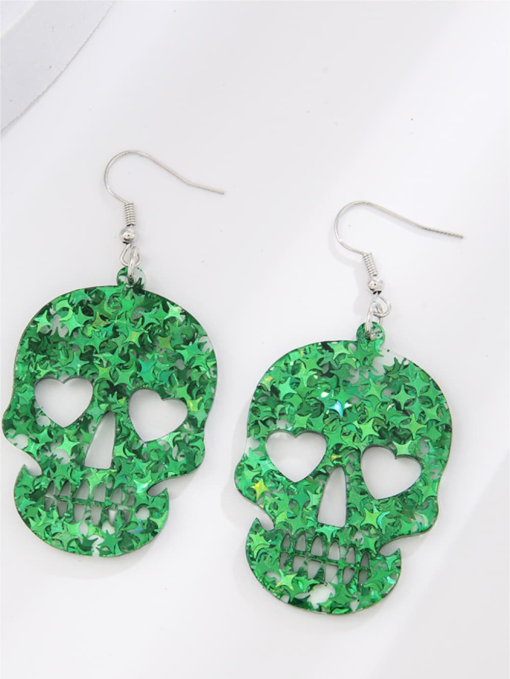 Women Acrylic Skull Drop Earrings