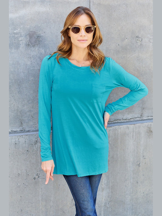 Basic Bae Full Size Round Neck Long Sleeve Top NicholesGifts