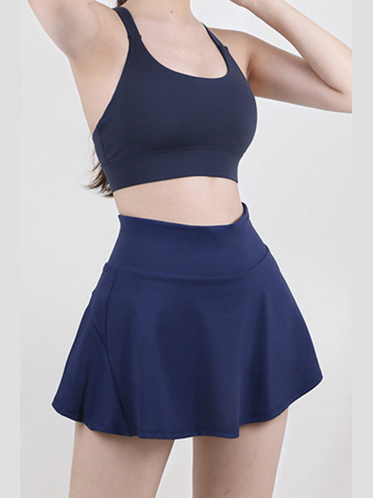Women High Waist Pleated Active Skirt