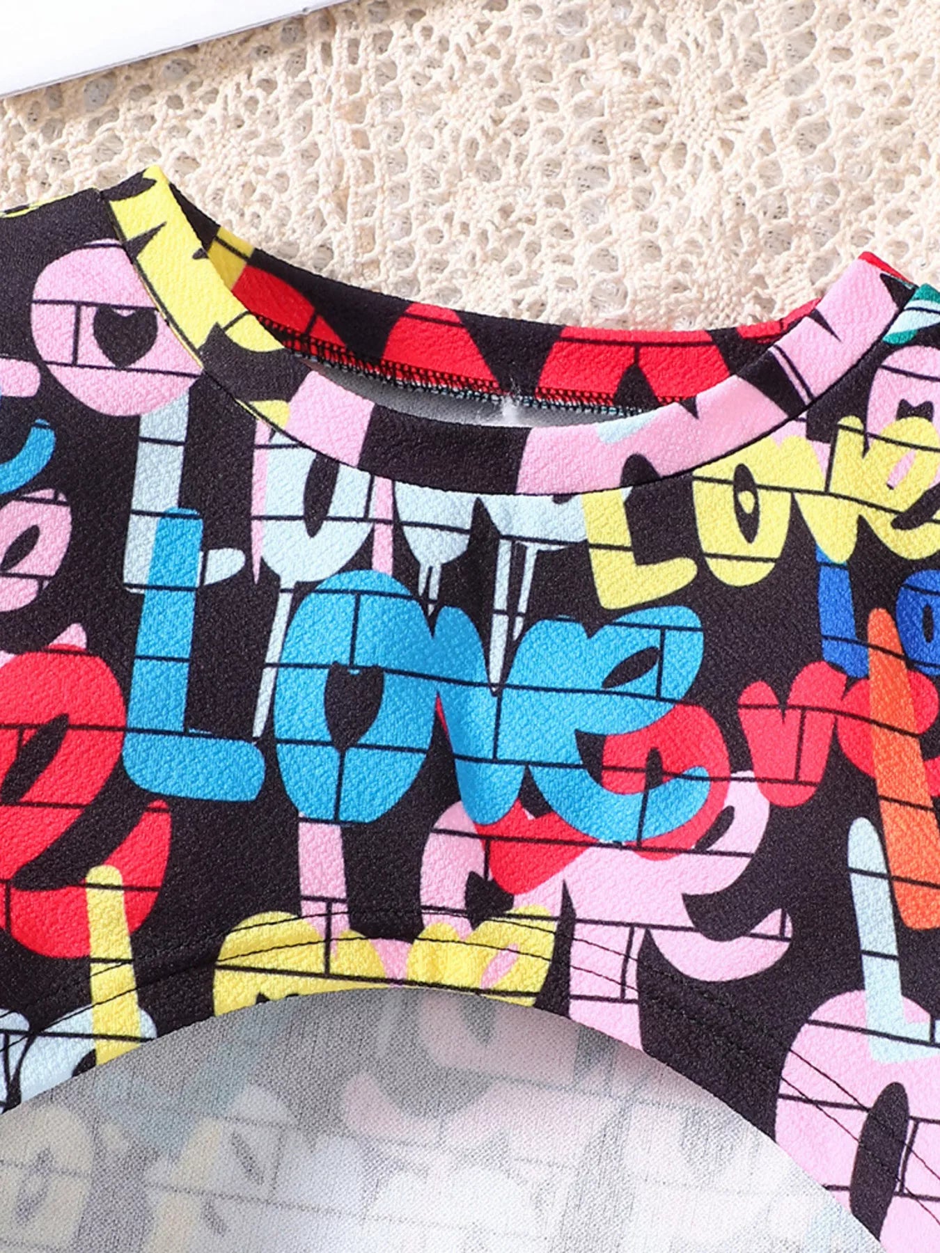 Children's Colorful Geometric Print Top & Jumpsuit Set NicholesGifts