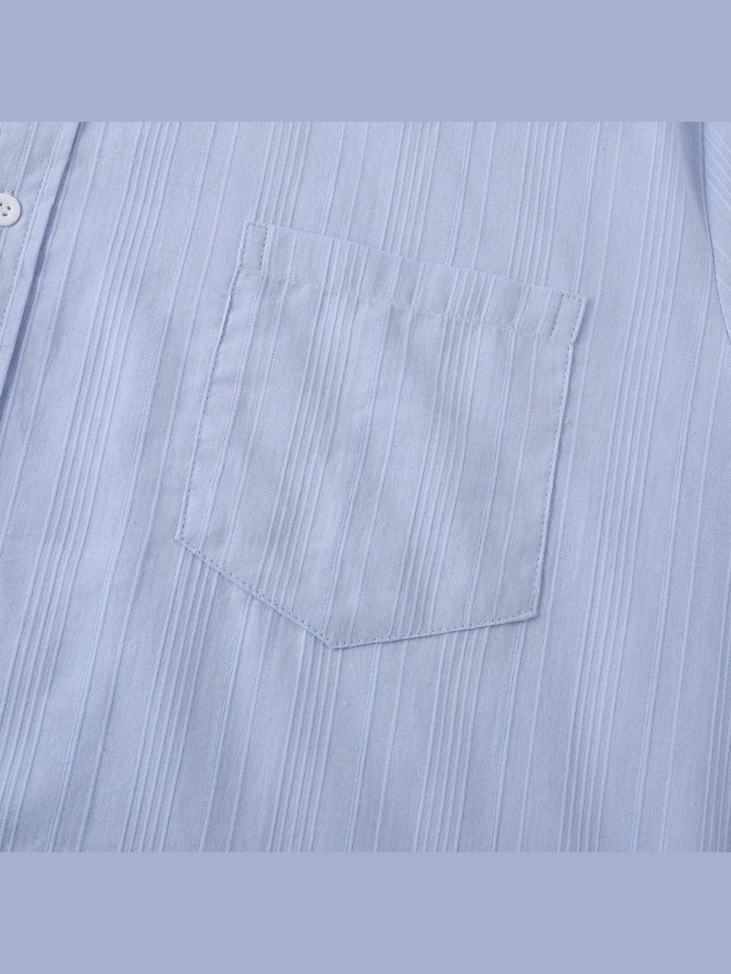Men's Short Sleeve Button Down Shirt with Chest Pocket Trendsi