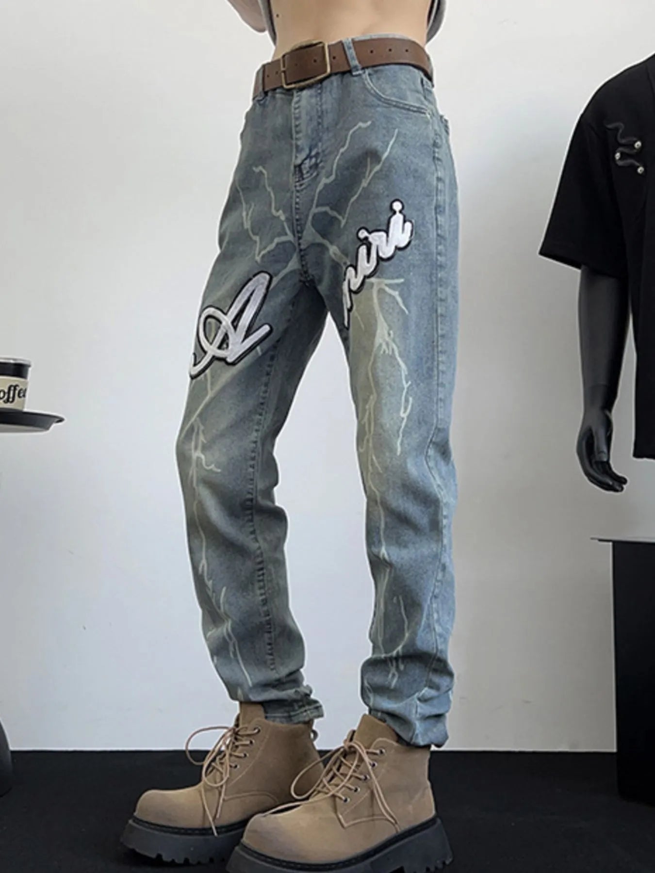 Men's Full Size Slim Fit Jeans Plus Size Trendsi