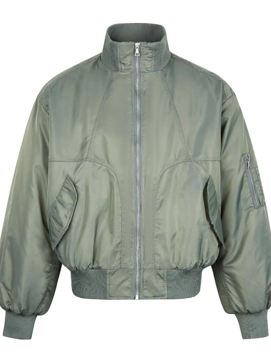 Men's Zip Up Long Sleeve Bomber Jacket NicholesGifts