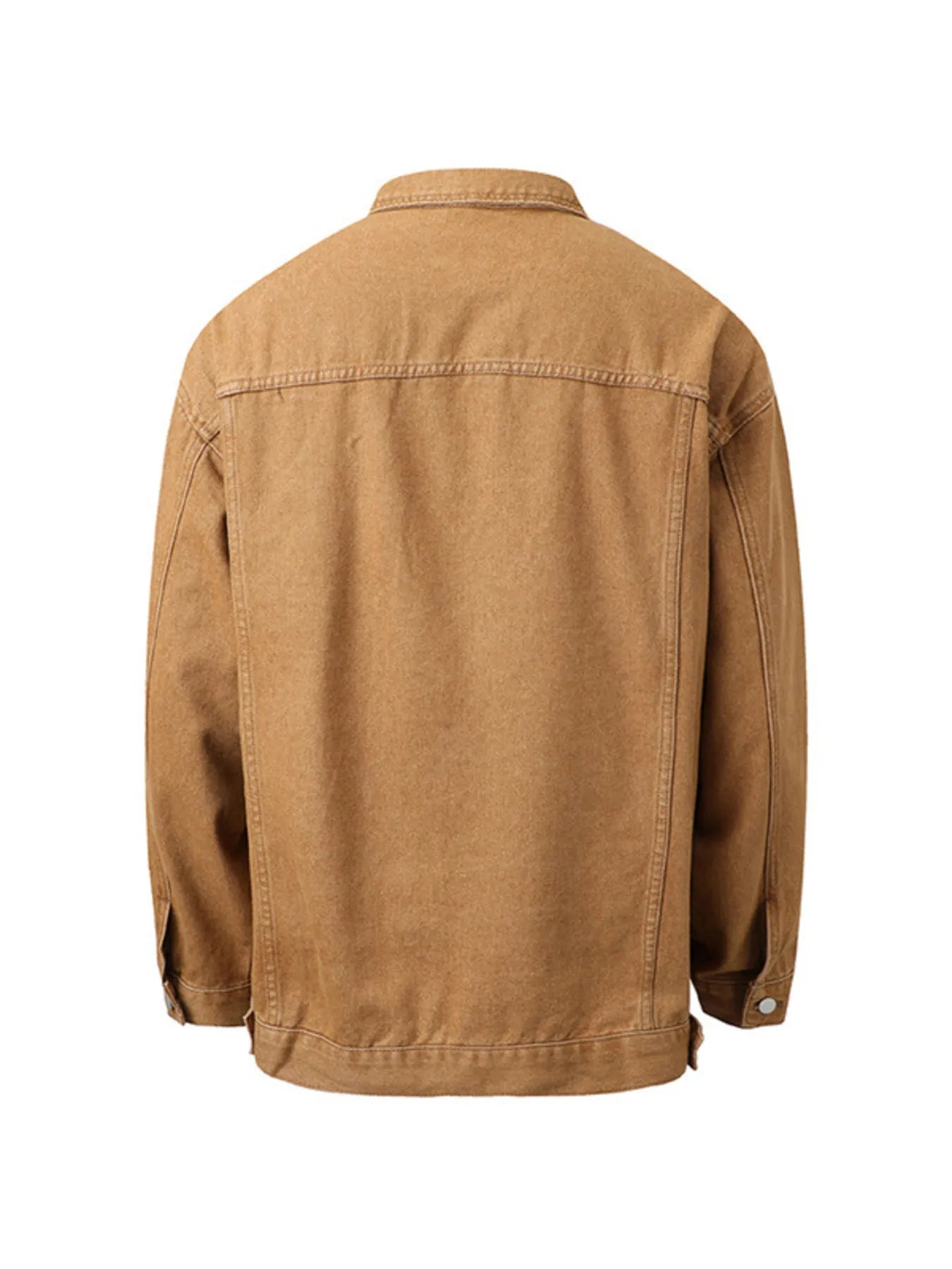 Men's Button Up Long Sleeve Denim Jacket Trendsi