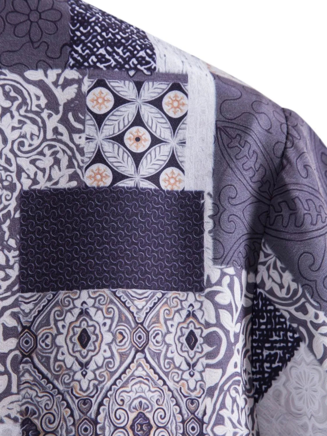Men's Plus Size Printed Short Sleeve Casual Shirt Trendsi