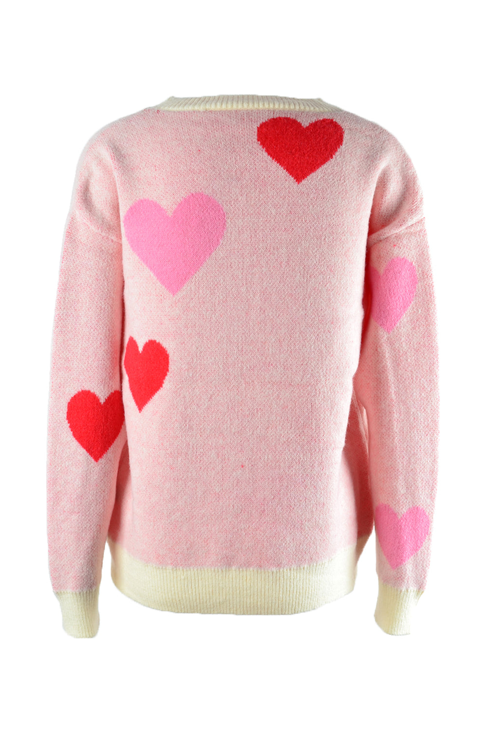 NicholesGifts Women Angel Wings Heart Round Neck Drop Shoulder Sweater NicholesGifts