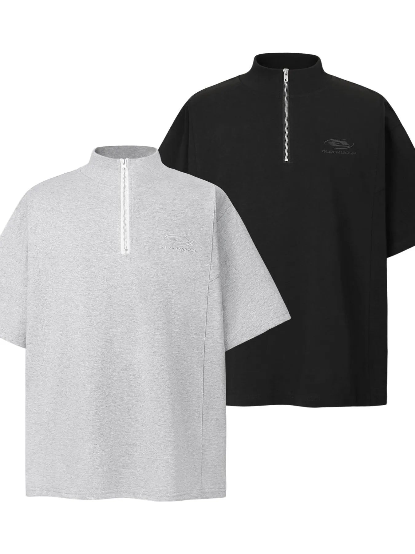 Men's Half-Zip Mock Neck Short Sleeve T-Shirt NicholesGifts