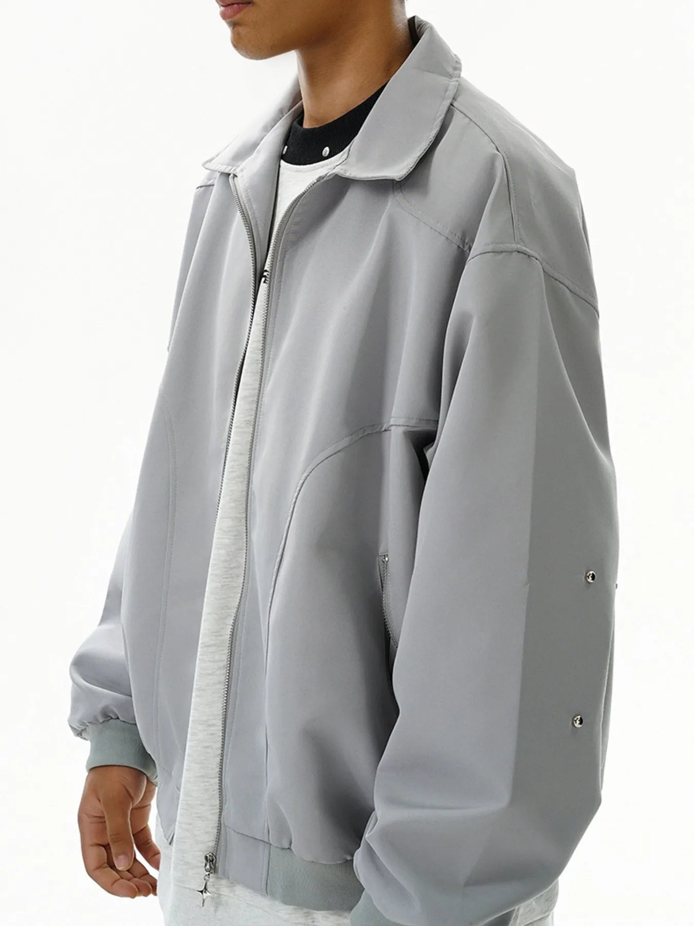 Men's Zip Up Long Sleeve Jacket Trendsi