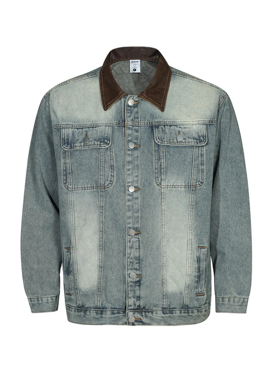 Men's Button Up Long Sleeve Denim Jacket NicholesGifts