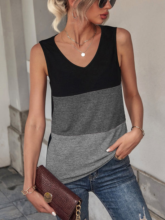 Color Block Wide Strap Tank NicholesGifts