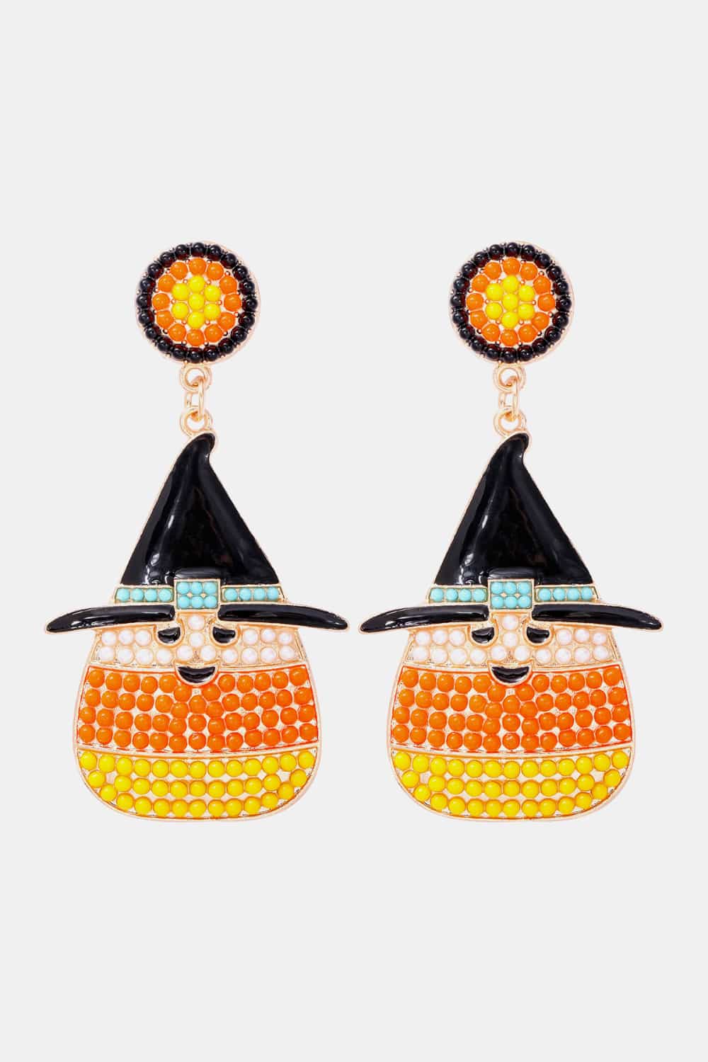 Women Witch's Hat Shape Synthetic Pearl Dangle Earrings NicholesGifts