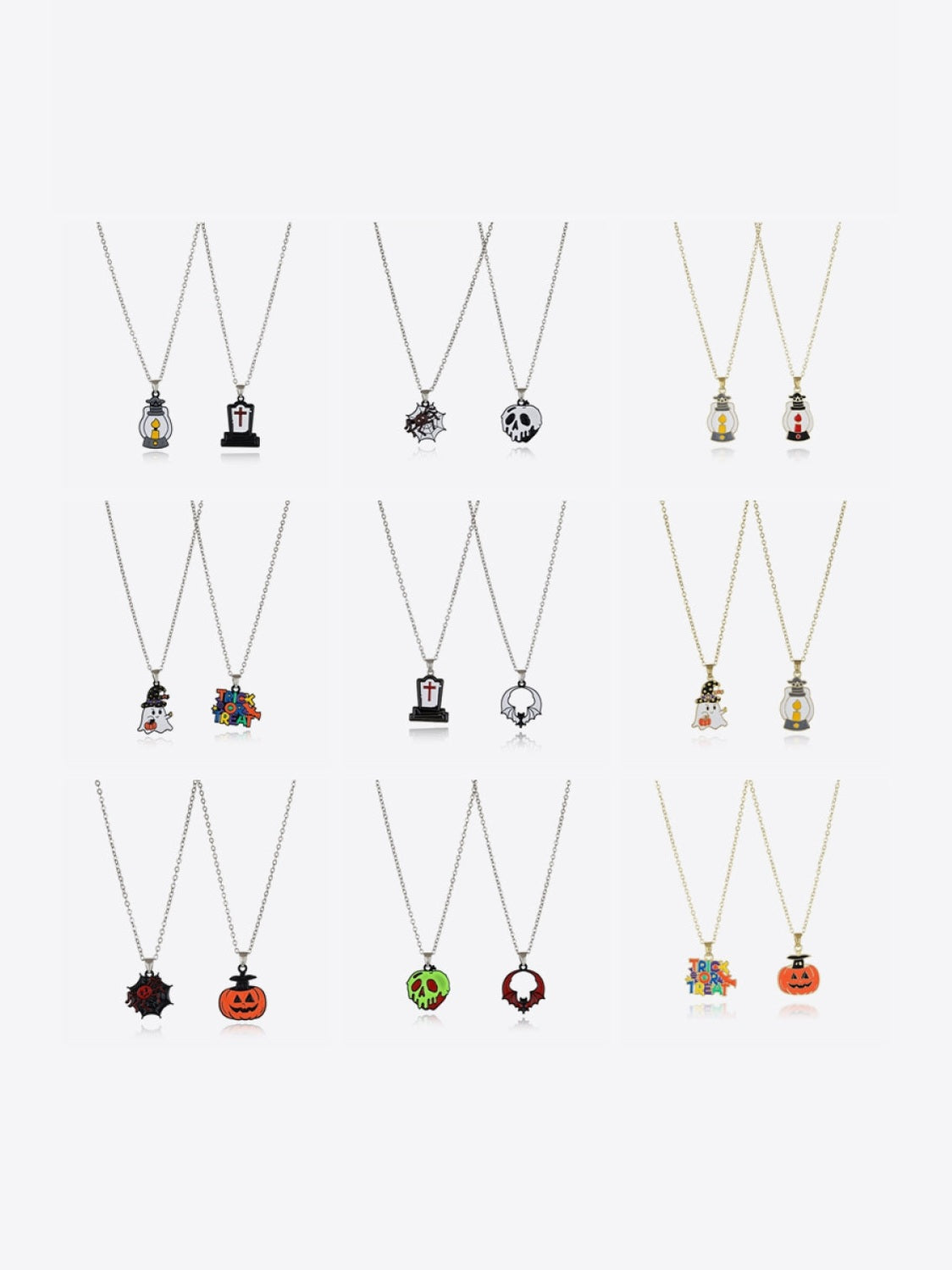 Two-Piece Halloween Theme Necklace Set Trendsi