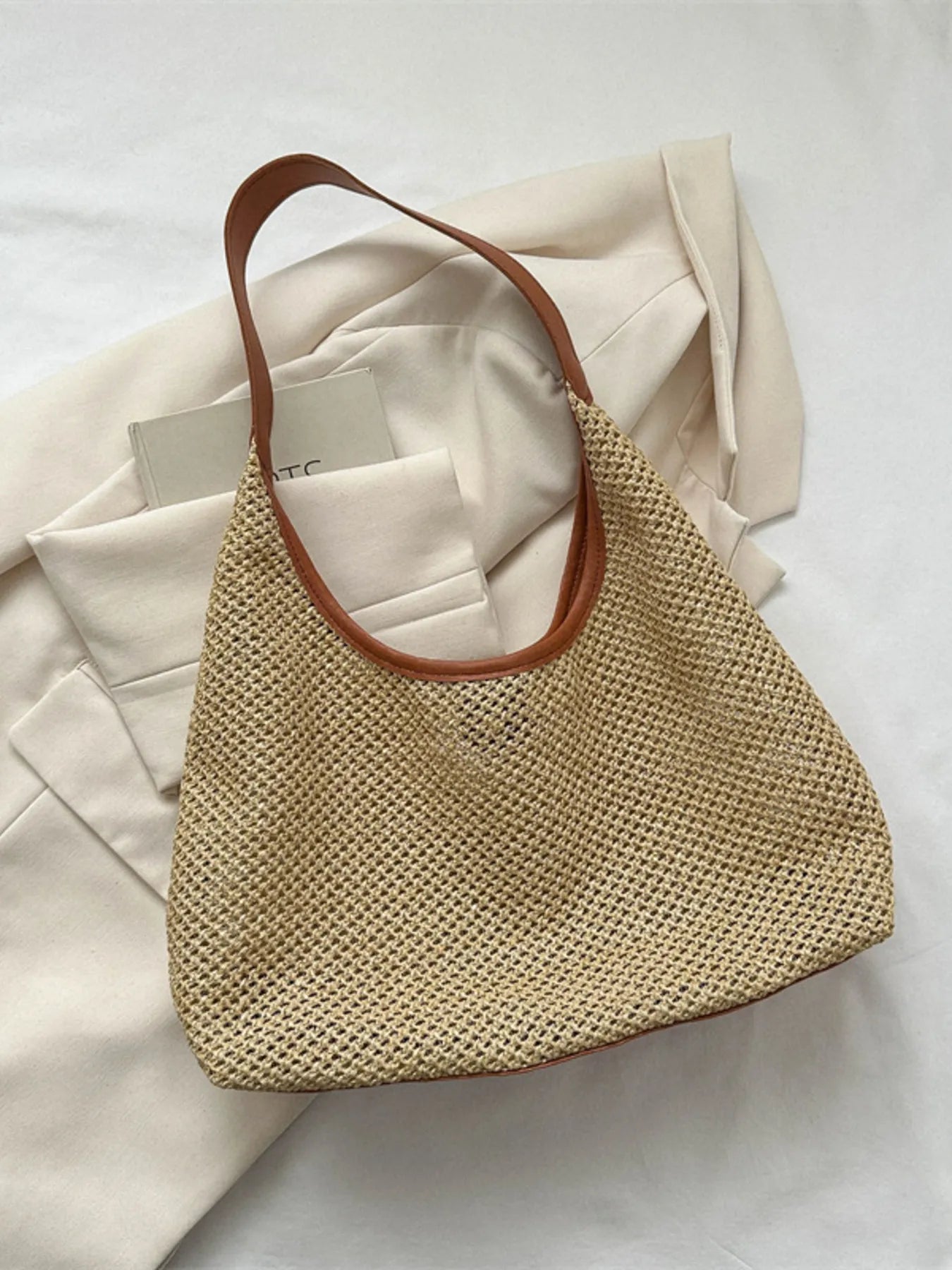 Woven Straw Shoulder Bag Trendsi