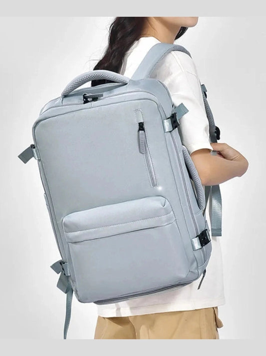 Oxford Cloth Side Pockets Backpack Bag with Handles nicholesgifts