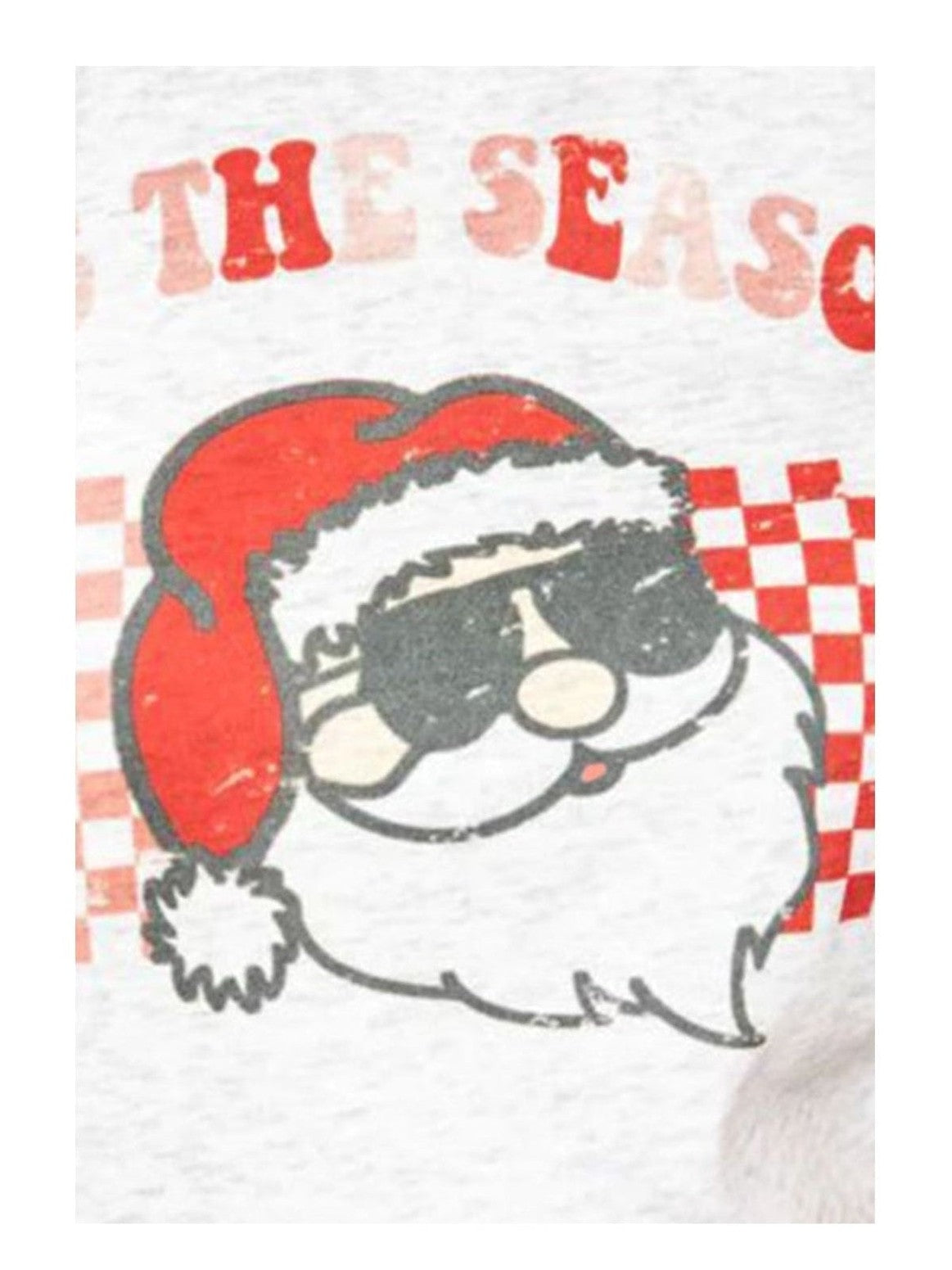 ITS THE SEASON Round Neck Top and Plaid Pants Lounge Set