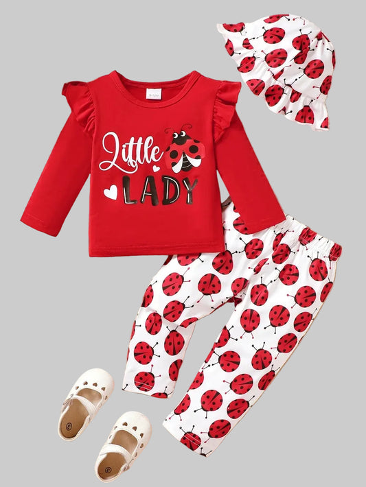Baby and Toddler Girls Cartoon Top and Pants Set nicholesgifts