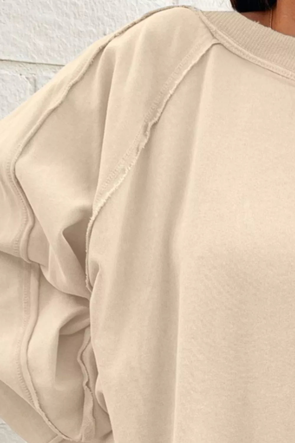 Oversized Long Sleeve Crewneck Sweatshirt nicholesgifts
