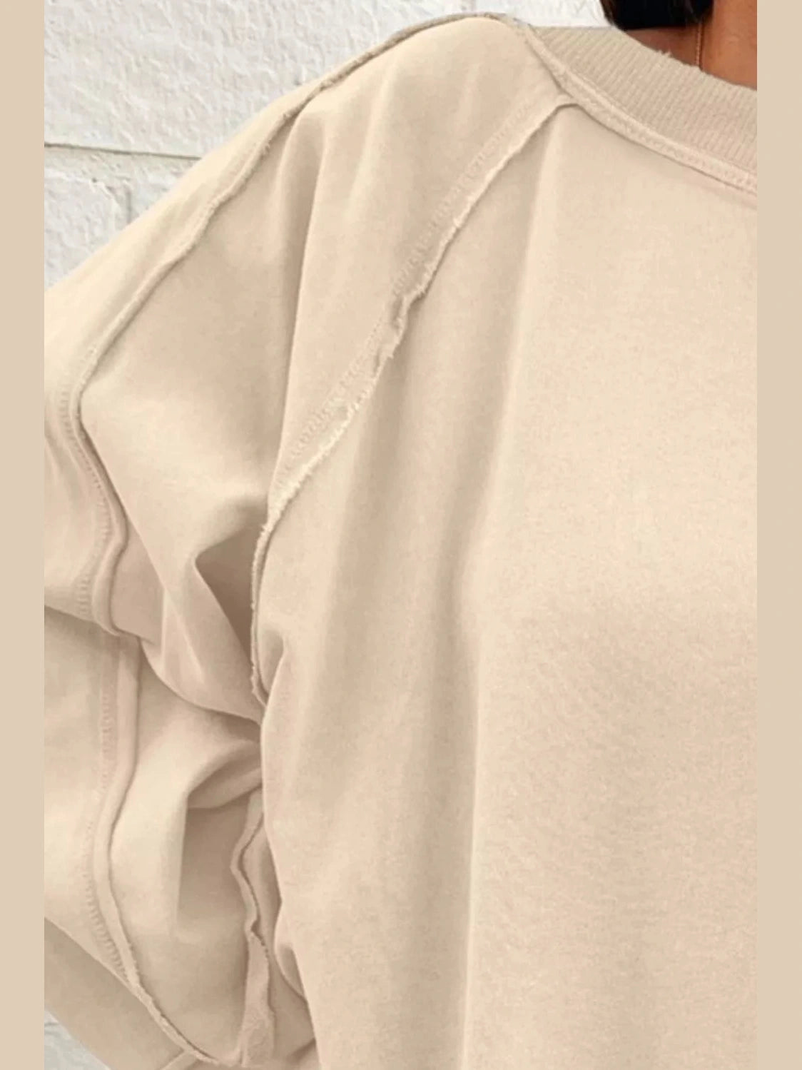 Oversized Long Sleeve Crewneck Sweatshirt nicholesgifts