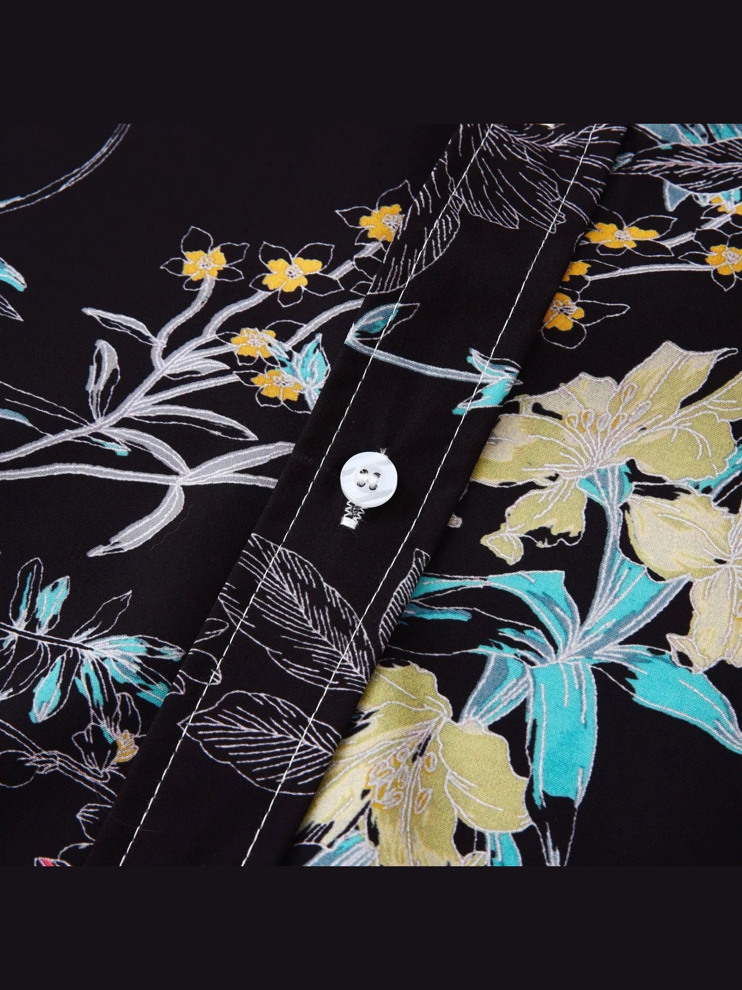 Men's Plus Size Floral Print Short Sleeve Button Down Casual Shirt Trendsi