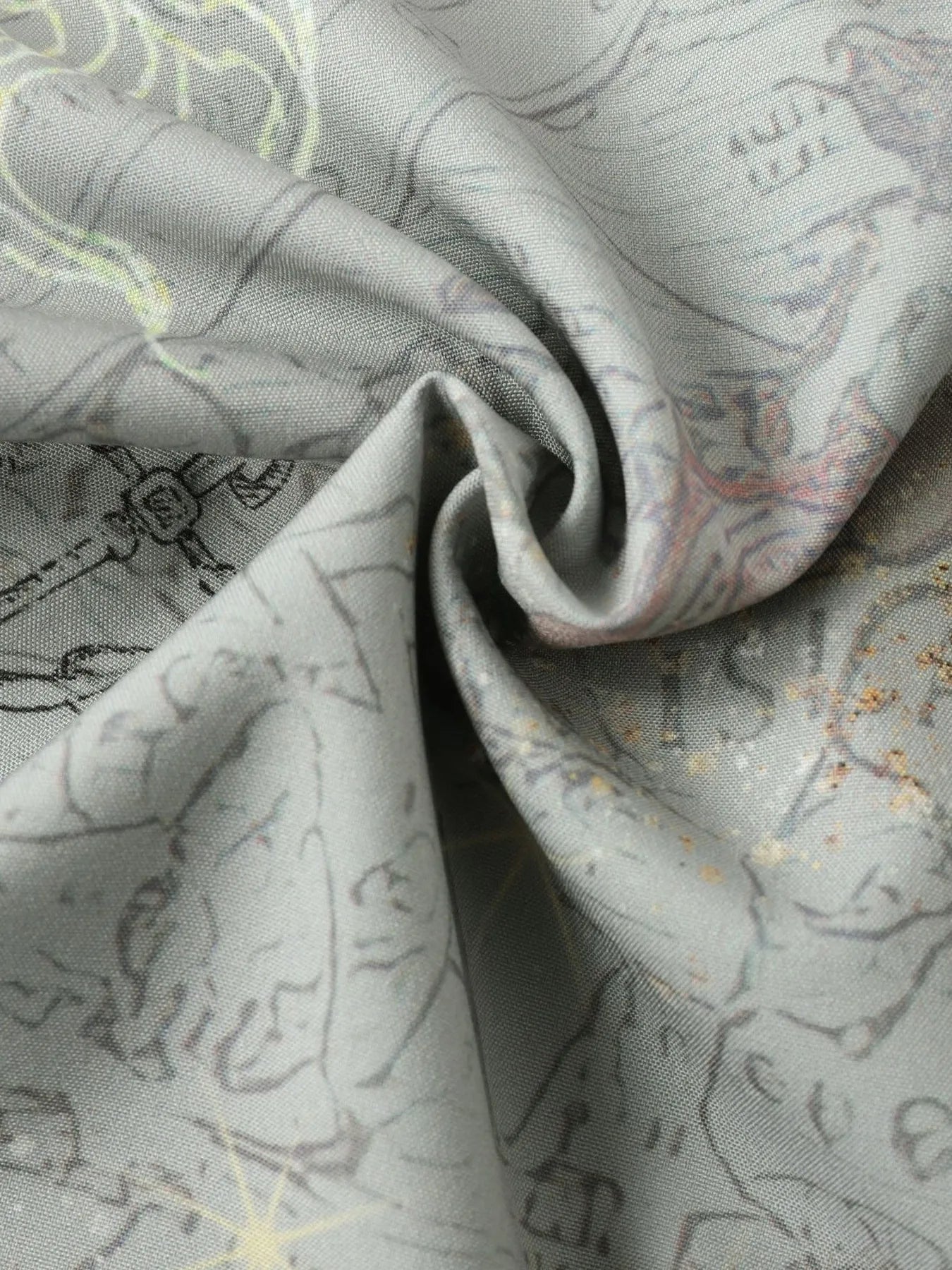 Men's Vintage Map Print Short Sleeve Button Down Shirt NicholesGifts