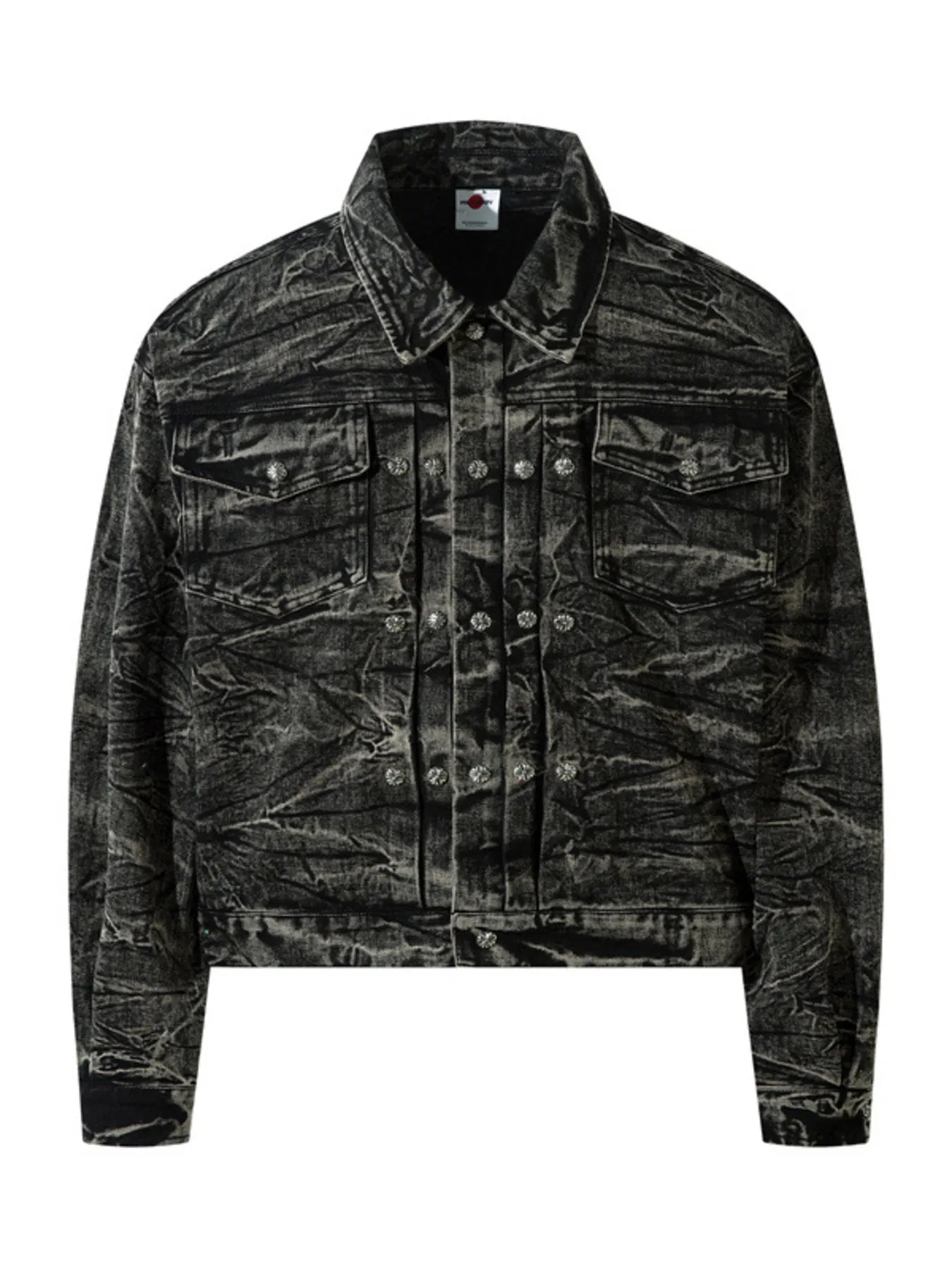 Men's Washed Button Up Denim Jacket Trendsi