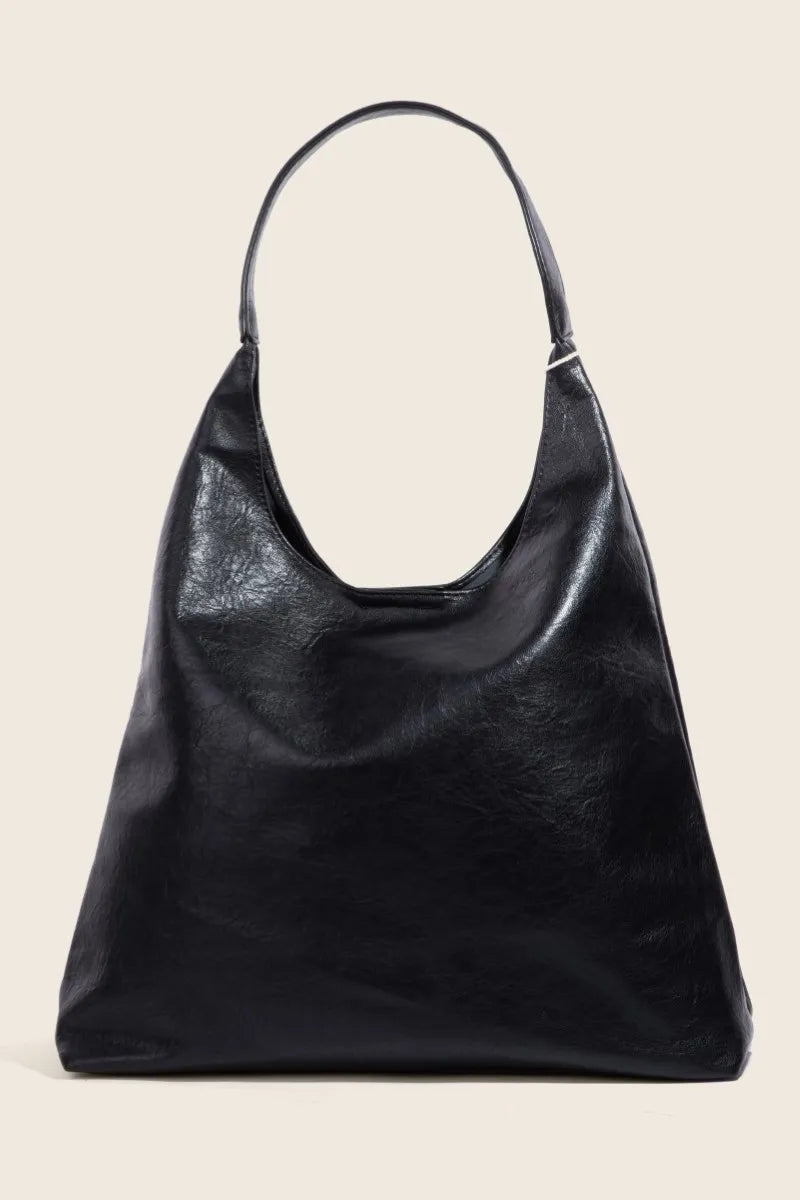 Fame Faux Leather Tote Bag Trendsi