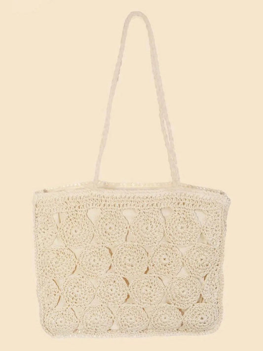 Fame Square Braided Pattern Tote Bag