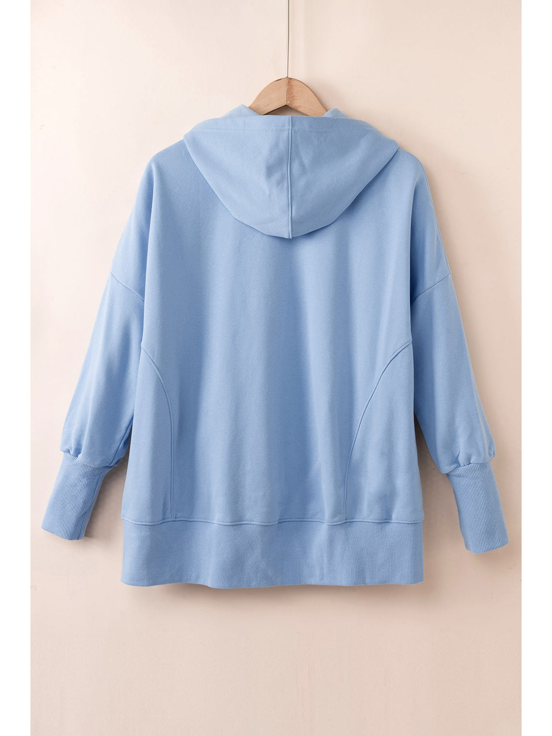 NicholesGifts Women Quarter-Snap Dropped Shoulder Hoodie NicholesGifts