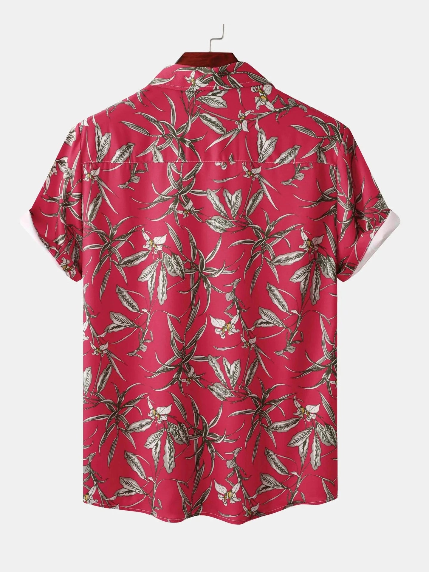 Men's Plus Size Tropical Floral Print Short Sleeve Casual Hawaiian Shirt NicholesGifts