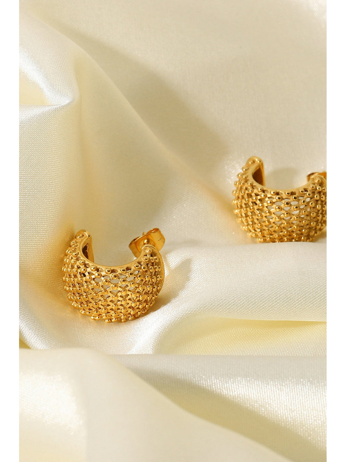 Mesh Half Hoop Earrings